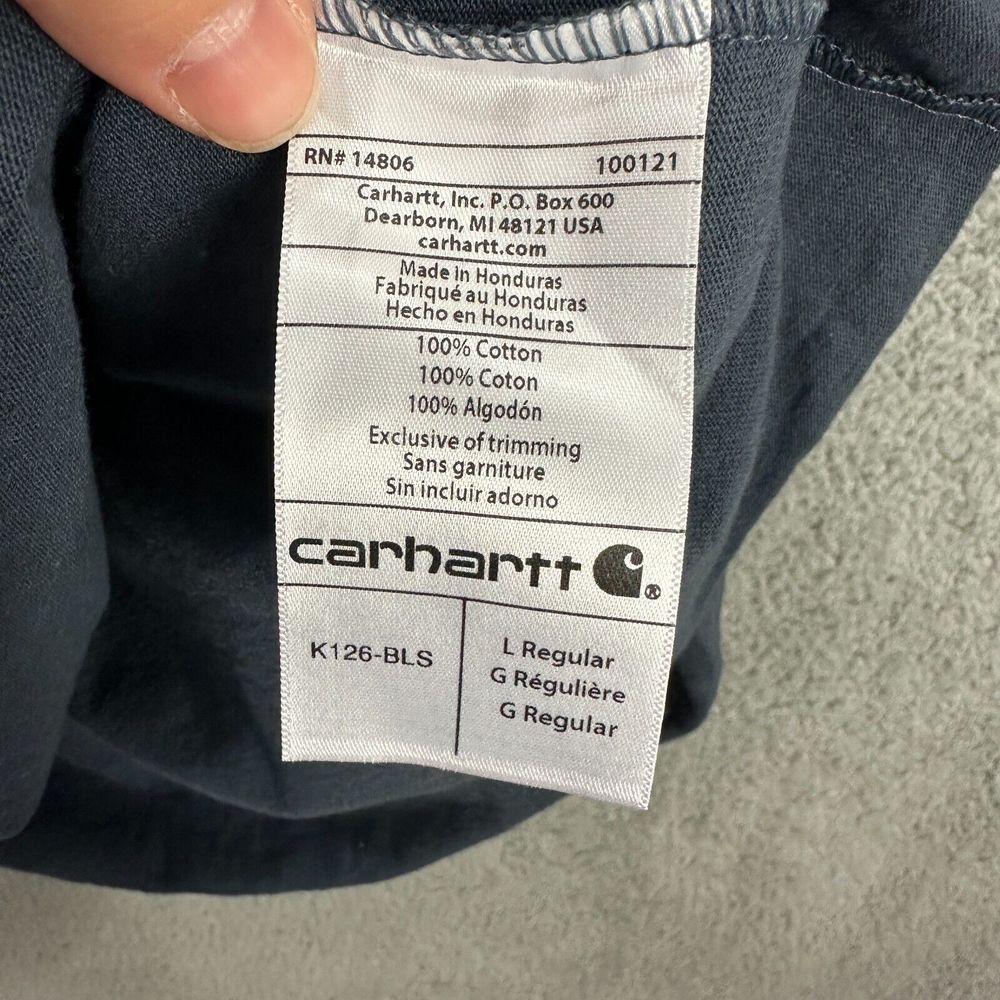 CARHARTT shirt mens large gray high visibility reflective safety long sleeve - Picture 5 of 6